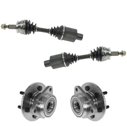 01-04 Dodge Dakota; 01-03 Durango (RWAL) Front CV Axle Shaft & Hub Assembly Kit