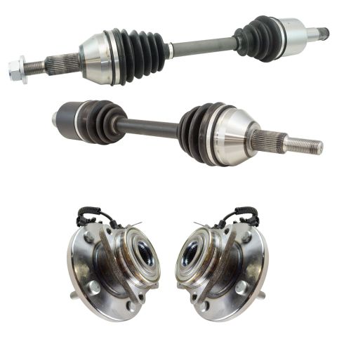 08-10 4.0L; 11-16 Town & Country, Grand Caravan Front CV Axle Shaft & Hub Assemb