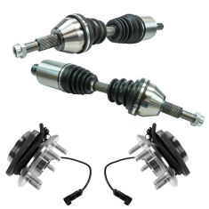 08-12 Jeep Liberty; 07-11 Dodge Nitro Front CV Axle Shaft & Hub Assembly Kit (4p