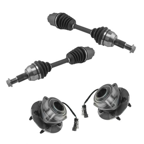 05-07 Saturn Vue w/2.2L, 2.4L & AT Front CV Axle Shaft & Hub Assembly Kit (4pc)