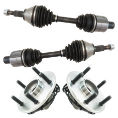 12-17 Ram 1500 w/4WD Front CV Axle Shaft & Hub Assembly Kit (4pc)