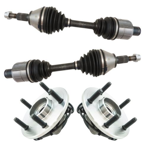 12-17 Ram 1500 w/4WD Front CV Axle Shaft & Hub Assembly Kit (4pc)