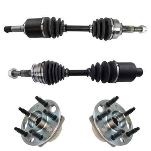 10-15 Chevy Equinox, GMC Terrain V6 Front CV Axle & Hub Assembly Kit (4pc)