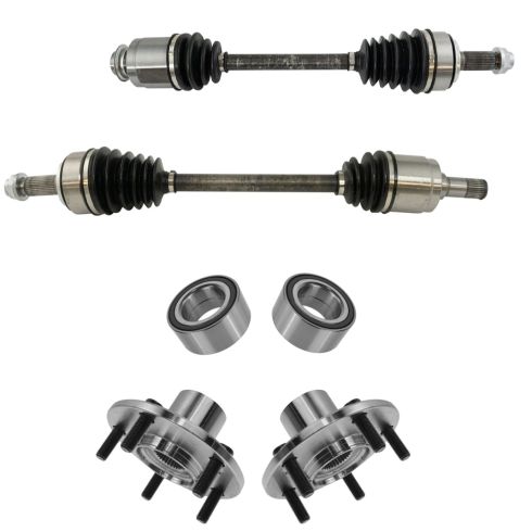 08-12 Honda Accord, 10-14 Acura TSX 3.5L AT Front CV Axle Shaft & Hub Kit (4pc)
