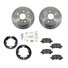 Brake Pad & Rotor Kit SEMI-METALLIC with Parking Brake Shoes & Hardware