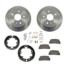 Brake Pad & Rotor Kit Ceramic with Parking Brake Shoes & Hardware