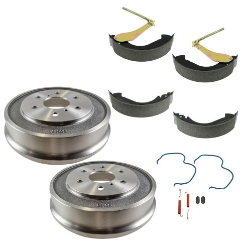 05-08 Silverado, Sierra 1500 (exc Hybrid) Rear Drum/Shoe/Hardware Set