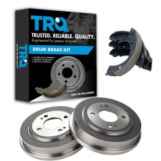 Brake Shoe & Drum Kit w/Brake Fluid & Cleaner