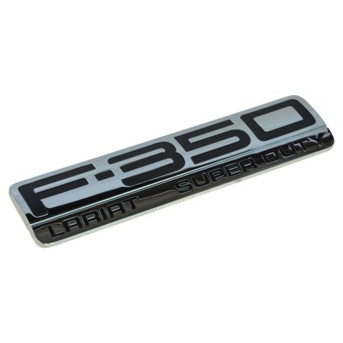 OEM Ford F350 Lariat Super Duty Emblem Badge Set – Driver & Passenger Fenders 2005-2007, Chrome