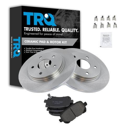 08-12 T&C; 08-12 GC; 09-12 Journey; 12 C/V; 11-12 Routan REAR Premium Posi Ceramic Pad & Rotor Kit