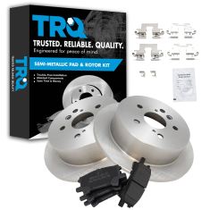 Rear Disc Brake Rotor & Premium Posi Semi Metallic Pad Set AX31356, AXMD996