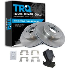 05-14 Dodge Chrysler; Rear Disc Brake Rotor & Premium Posi Semi Metallic Pad Set