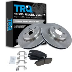 Dodge Chrysler multifit Front Disc Brake Rotor & Premium Posi Ceramic Pad Set