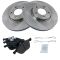 Front Semi-metallic Disc Brake Pads & Rotor Set  AXMD1044,  AX31363