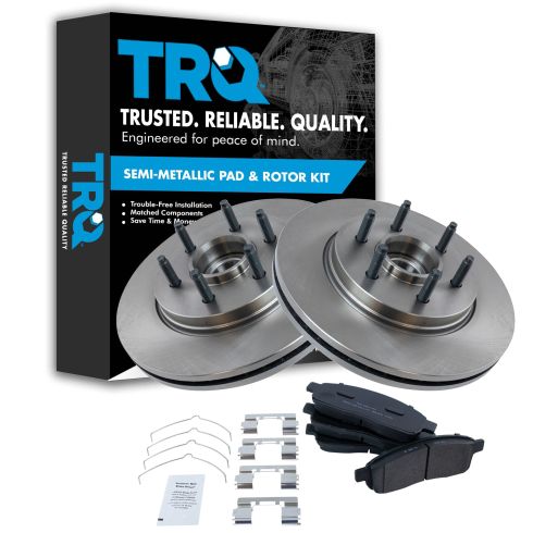 04-08 F150; 06-08 Lincoln LT6 Lug 2wd Frt Premium Posi Metallic Pads & Rotor Set