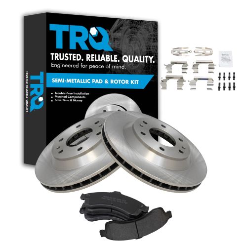 Front Premium Posi Semi-Metallic Disc Brake Pads & Rotor Set (MD882, AX55069)