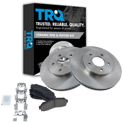 05-06 Equinox; 06 Torrent; 02-07 Vue Front Disc Brake Rotors & Premium Posi Ceramic Pads Set