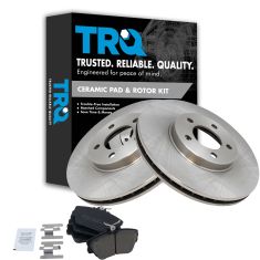 01-07 Taurus Sable; 96-97 Thunderbird w/ Spt Sus; 95-02 Continental FR Ceramic Brk Pad & Rotor Kit