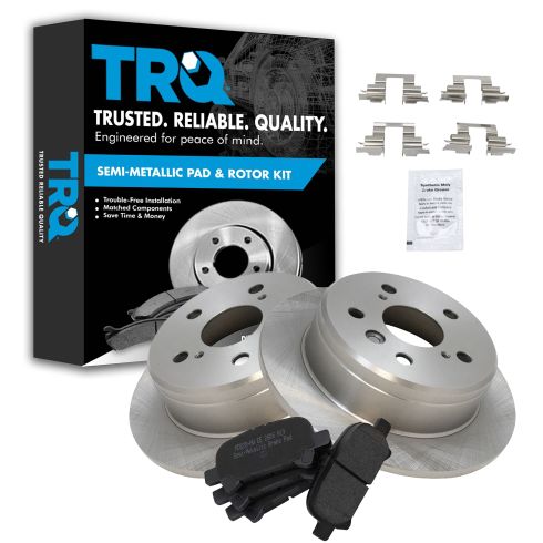 99-03 Toyota Solara; 00-01 Camry  (US Built) Rear Premium Posi Semi Metallic Pads & Rotors Set