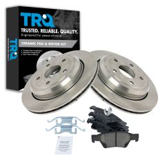 11-12 Durango (w/HD Brakes), 11-12 Grand Cherokee (exc 17 s) Rear Ceramic Pads &  Brake Rotors