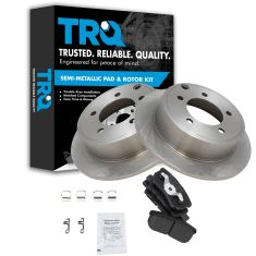 07-12 Chrysler, Dodge, Jeep Multifit Rear Metallic Brake Pads &  Rotors Set