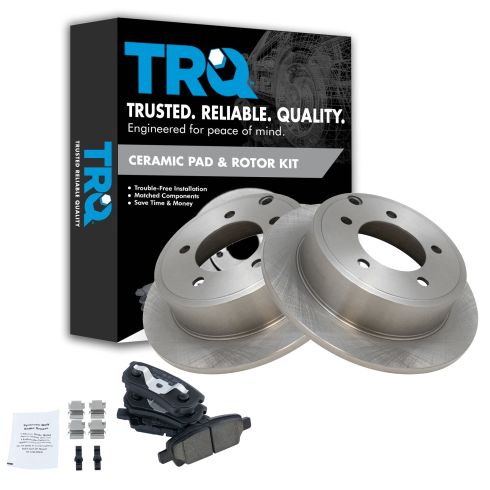 07-12 Chrysler, Dodge, Jeep Multifit Rear Ceramic Brake Pads &  Rotors Set