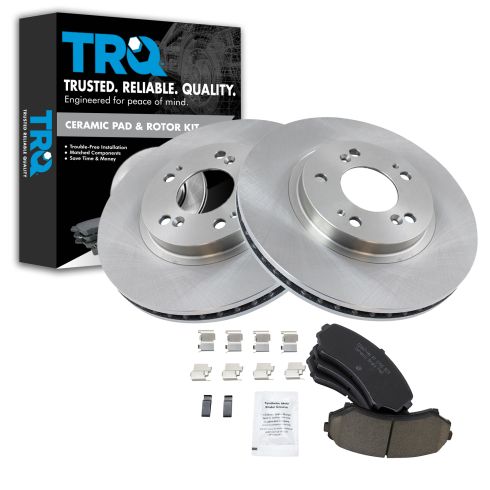 04-08, 10-11 Mitsubishi Endeavor Front Ceramic Brake Pads & Rotors Set