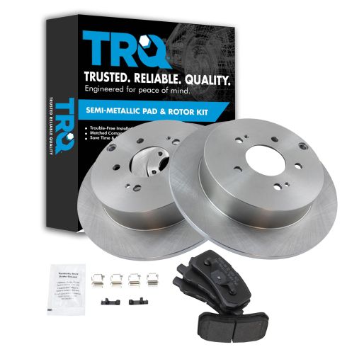 04-08, 10-11 Mitsubishi Endeavor Rear Metallic Brake Pads & Rotors Set