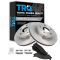 03-05 Dodge Ram 1500 (exc SRT) Front Ceramic DIsc Brake Pads & Rotors Set
