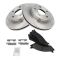 03-05 Dodge Ram 1500 (exc SRT) Front Ceramic DIsc Brake Pads & Rotors Set