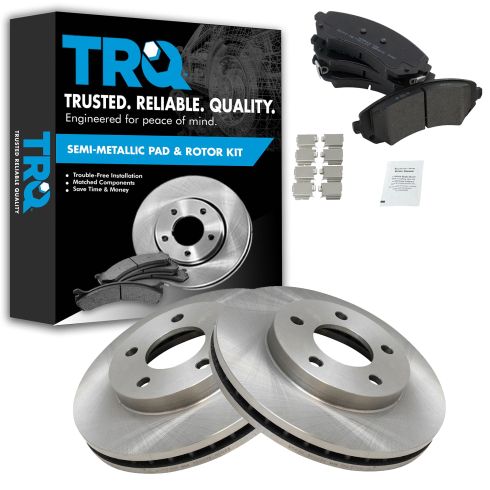 02-07 Buick Rendezvous 2WD; 01-05 Pontiac Aztek 2WD Front Metallic Pads & Rotors Set