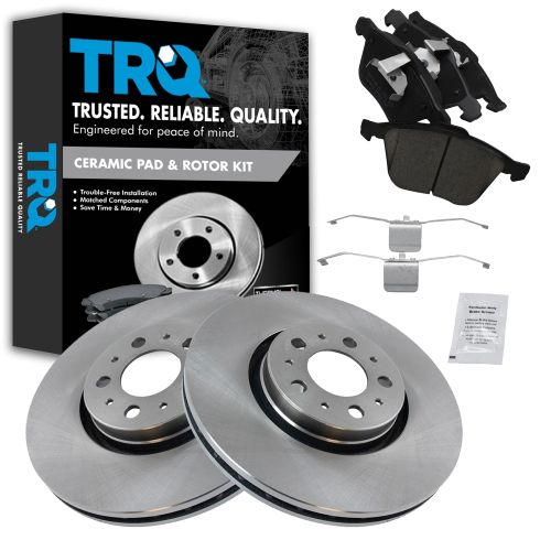 03-12 Volvo XC90 Front Ceramic Disc Brake Pads & 316mm Rotors Set