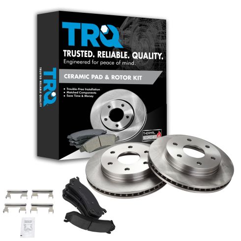 99-07 Cadillac, Chevy, GMC Pickup/SUV Multifit Front Premium Posi CERAMIC Brake Pad & Rotor Kit