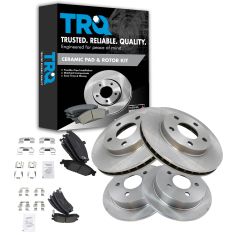 99-04 Olds Alero; 99-05 Pontiac Grand Am Front & Rear CERAMIC Brake Pad & Rotor Kit