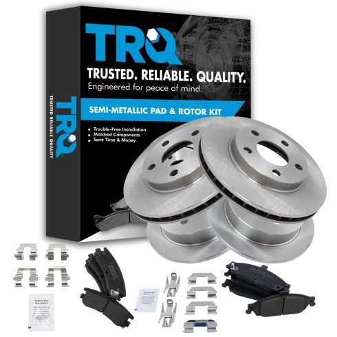 99-04 Olds Alero; 99-05 Pontiac Grand Am Front & Rear METALLIC Brake Pad & Rotor Kit