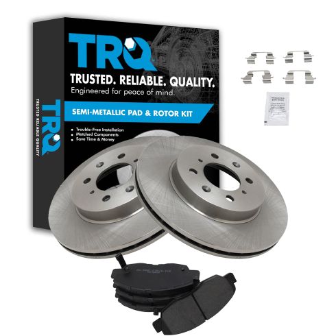 97-05 Acura EL; 96-05 Honda Civic; 10-11 Insight Front METALLIC Brake Pad & Rotor Kit