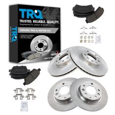 06-12 Fusion, Hybrid; 07-12 MKZ; 06 Zephyr; 06-12 6; 06-11 Milan Frt &Rr CERAMIC Brake Pad/Rotor Kit