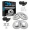 06-12 Fusion, Hybrid; 07-12 MKZ; 06 Zephyr; 06-12 6; 06-11 Milan Frt &Rr CERAMIC Brake Pad/Rotor Kit