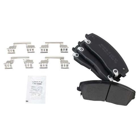 TRQ Premium Posi Ceramic Brake Pad Kit Front Rear Kit w/Chemicals
