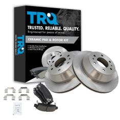 2002-09 Trailblazer Envoy Ascender Rainier Rear Premium Posi Ceramic Brake Pad & Rotor Kit