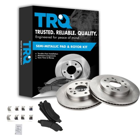 08-13 Chevy GMC Full Size Pickup; SUV Front Premium Posi Metallic Brake Pads & Rotors