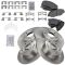 03-07 Honda Accord 2.4L Front & Rear Premium Posi Semi Metallic Disc Brake Pad & Rotor Kit