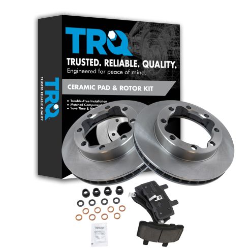 88-00 Chevy, GMC Pickup Suburban Front CERAMIC Disc Brake Pads & Rotor Kit