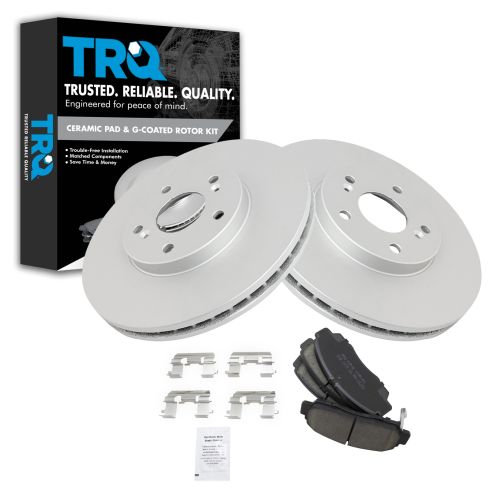 01-03 CL; 99-08 TL; 03-07 Accord V6 MT Front Posi Ceramic Pads & E-Coated Rotor Set