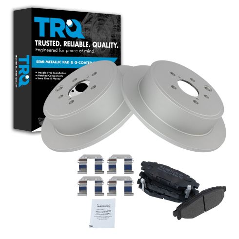 09-13 Forester;08-13 Impreza;10-13 Legacy;10-13 Outback Rear Posi Semi Met Pads & E-Coated Rotor Set