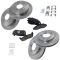 97-04 Ford F150 Front & Rear Premium Posi Ceramic Brake Pad & Rotor Kit