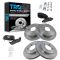 97-04 Ford F150 Front & Rear Premium Posi Ceramic Brake Pad & Rotor Kit