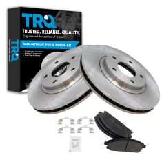 04-09 Nissan Quest Front SEMI METALLIC Brake Pad & Rotor Kit