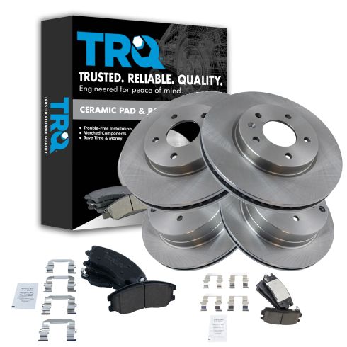 07-09 Equinox, Torrent, XL7; 08-10 Vue; 08-09 Vue Hybrid Front & Rear CERAMIC Brake Pad & Rotor Kit