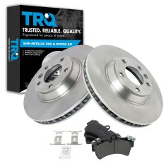 07-14 Audi Q7; 03-06, 08-13 Cayenne; 04-08 VW Touareg Front Disc Brake Rotor & Metallic Pad Kit